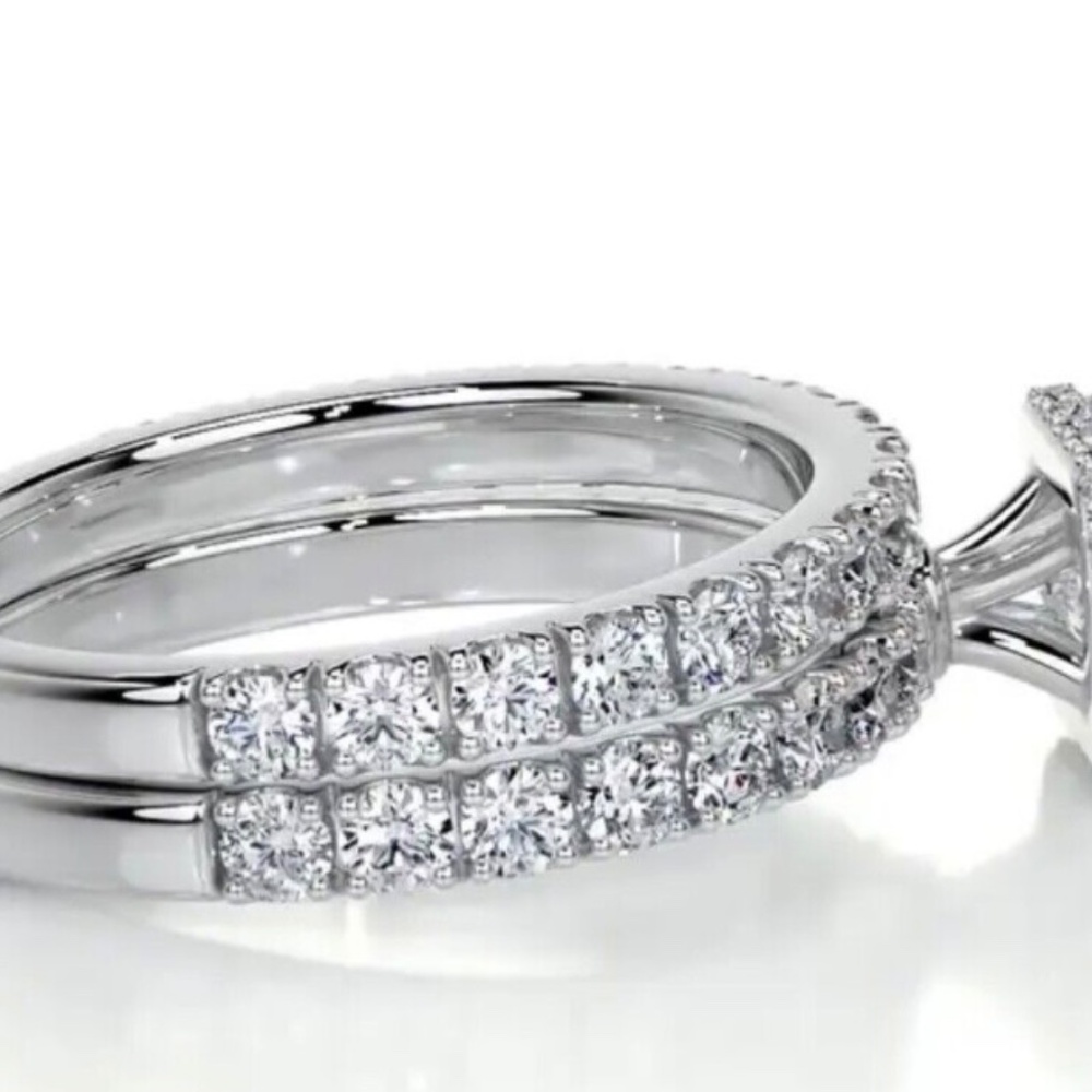 Princess cut lab diamond set - Picture 6 of 6